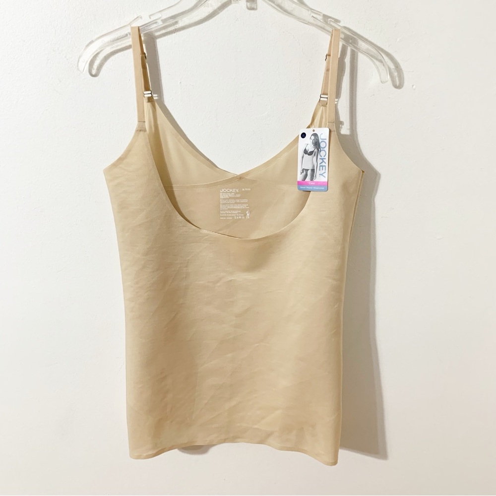 NWT Jockey Open Bust Wear-Your-Own-Bra Cami Body Shaper Adjustable Straps Nude